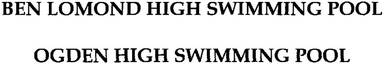 Ben Lomond High & Ogden High Swimming Pool